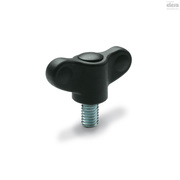 ELESA Thumb Screw, 1/4"-20 Thread Size, Wing, Zinc Plated Steel, 0.65 in Head Ht, 3/4 in Lg CWN-p (inch sizes)